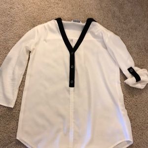 White and black dress shirt